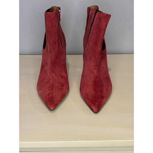 Jeffrey Campbell Women's Nixie Suede Pointed Toe Bootie Red Orange Size 7.5 NWT - Picture 6 of 10